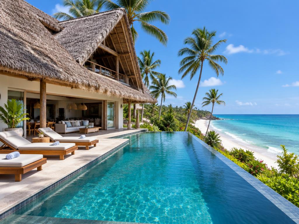 Coastal villa and outdoor living — illustrative architecture